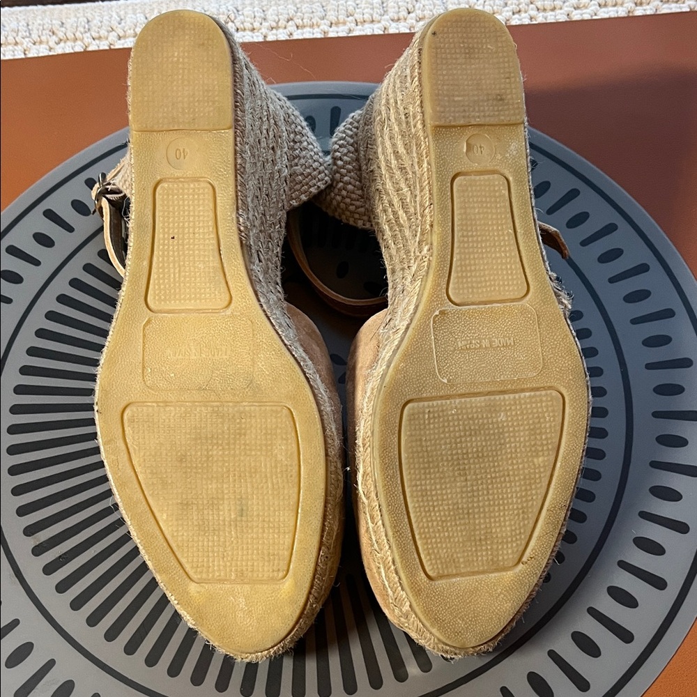 Maypol Tan Espadrille Wedge Sandals - Picture 6 of 6